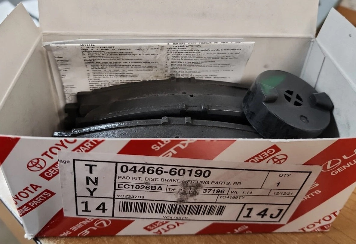 2022 2023 2024 Toyota Tundra Sequoia Genuine Rear Brake Pad Set