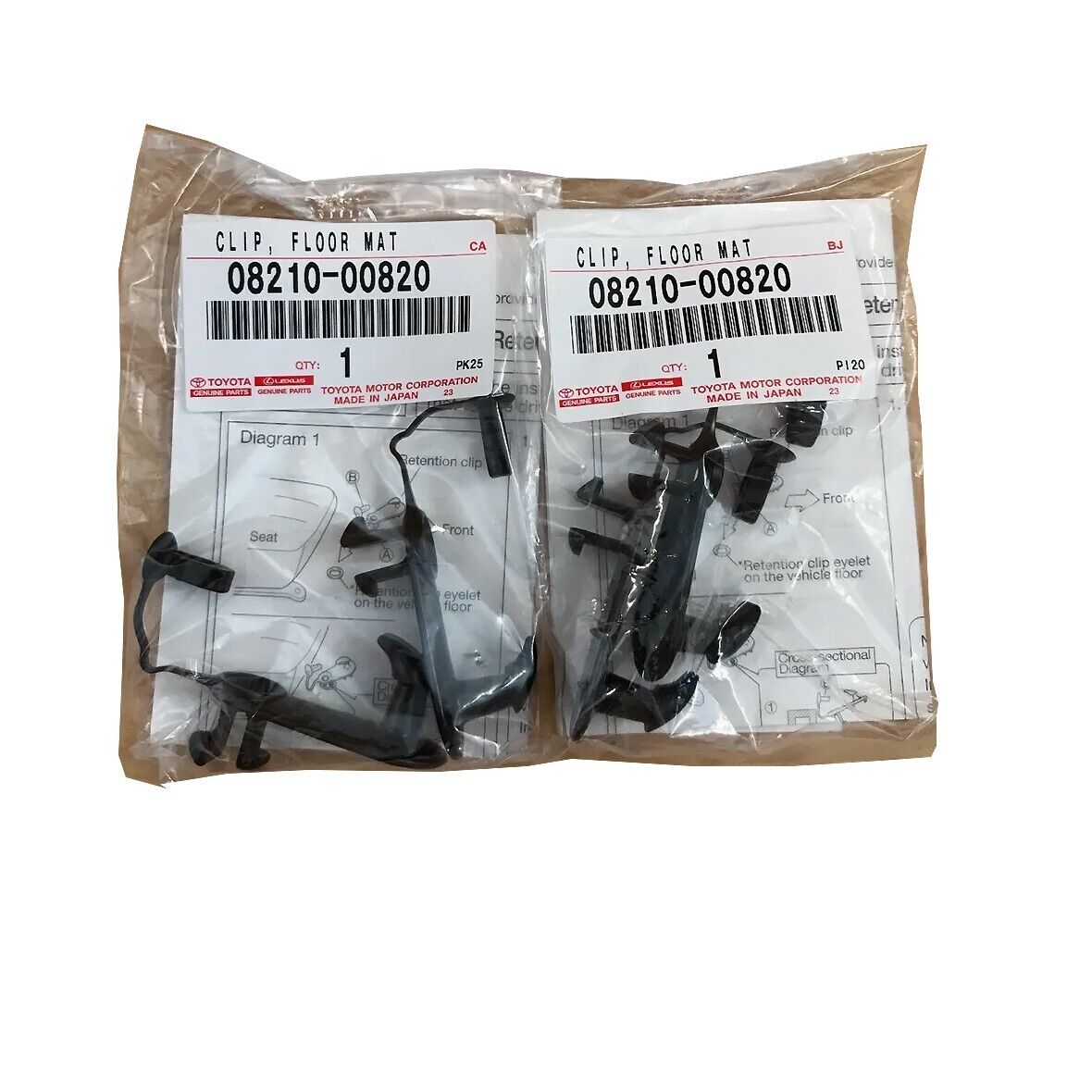 FLOOR MAT HOOKS RETENTION CLIPS HOLDER FIT FOR TOYOTA LEXUS SCION SET 2 PCS