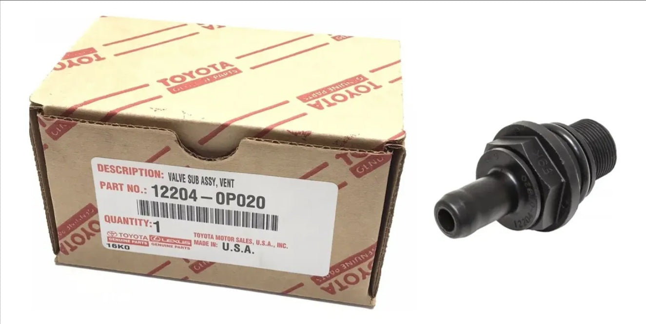 Genuine Toyota PCV Valve 12204-0P020 FITS MANY MODELS ***SEE LIST***