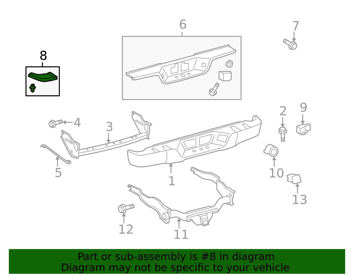 NEW GENUINE OEM TOYOTA 07-13 TUNDRA REAR BUMPER STEP PAD DRIVER SIDE 52164-0C040