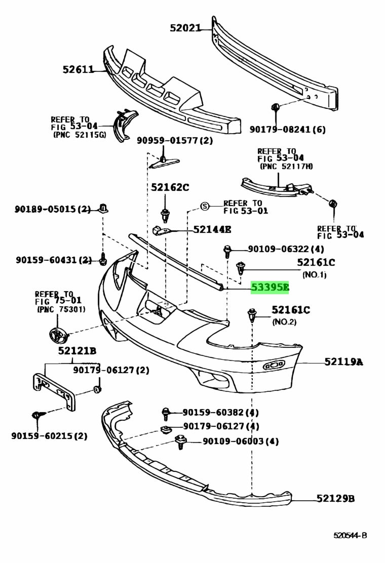 NEW GENUINE OEM TOYOTA 2000-2005 CELICA HOOD TO FRONT END PANEL SEAL 53395-20030