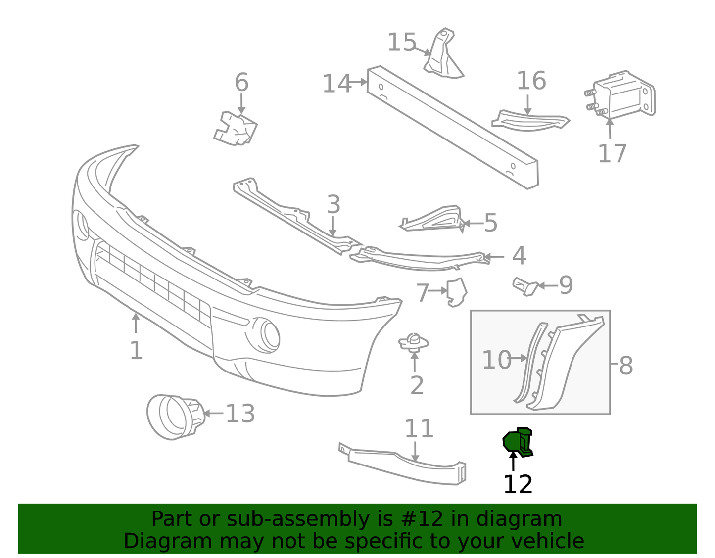 Genuine Toyota 53935-04020 Front Bumper Filler Retainer FITS TACOMA 2005-2016