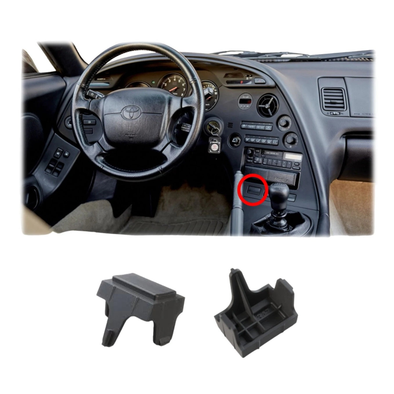 OEM GENUINE TOYOTA 93-98 Supra SPARE TRACTION SWITCH HOLE COVER 55538-14020