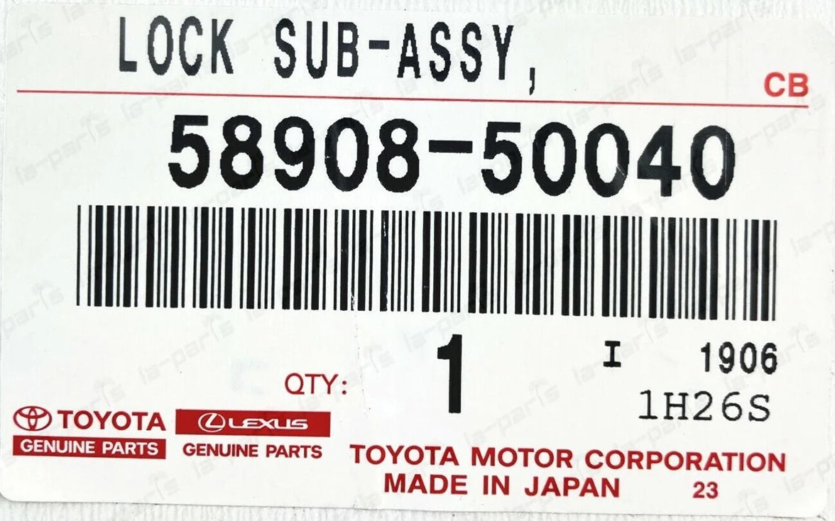 GENUINE TOYOTA LEXUS 01-06 LS430 CONSOLE COMPARTMENT DOOR COVER LOCK 58908-50040