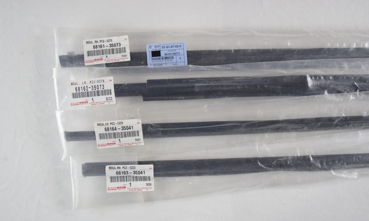 2007-2014 FJ Cruiser Door Belt Molding Weatherstrip (FRONT & REAR SET) OE Toyota