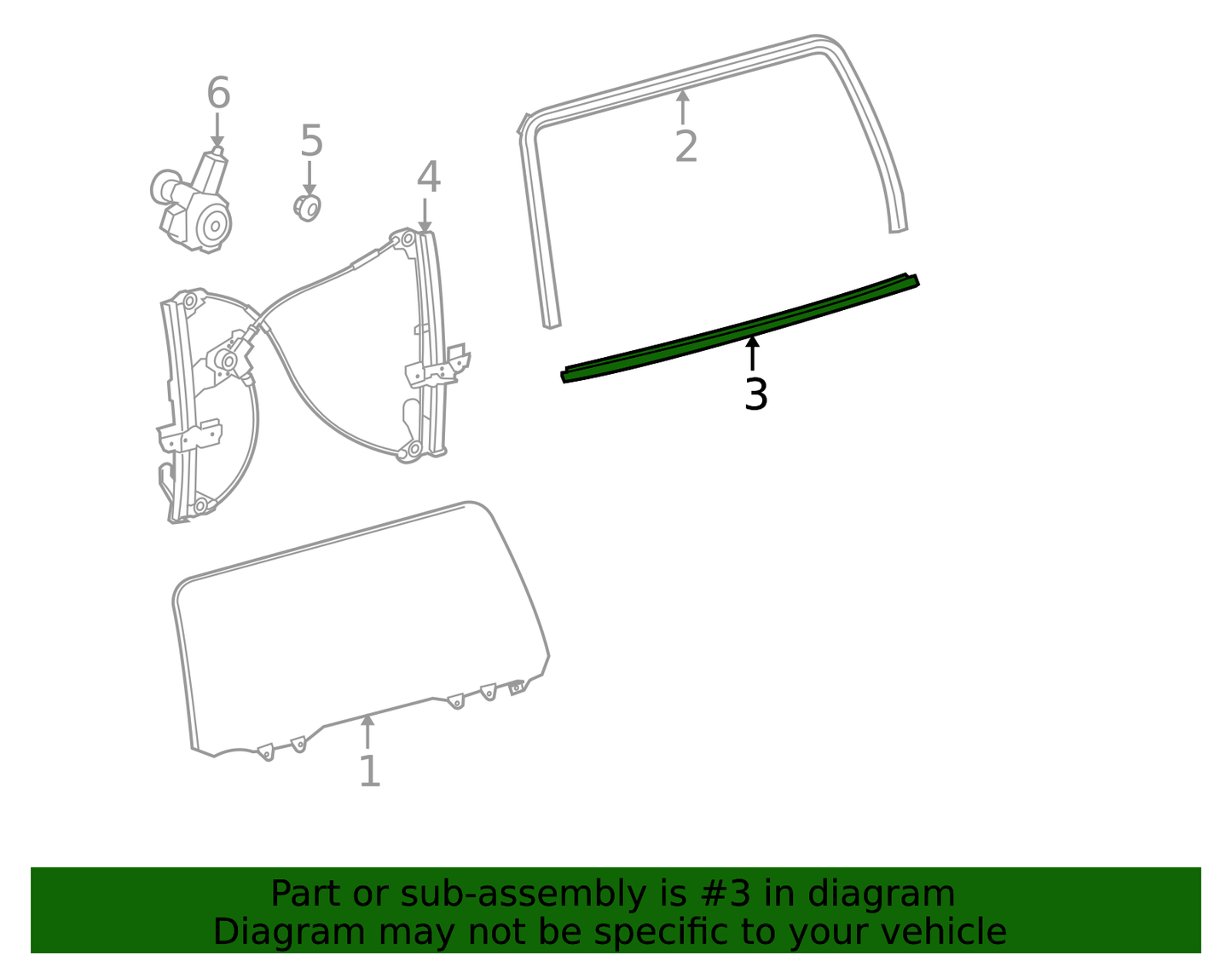 GENUINE TOYOTA 10-24 4RUNNER OUTER BACKDOOR DOOR GLASS WEATHERSTRIP 68292-35041