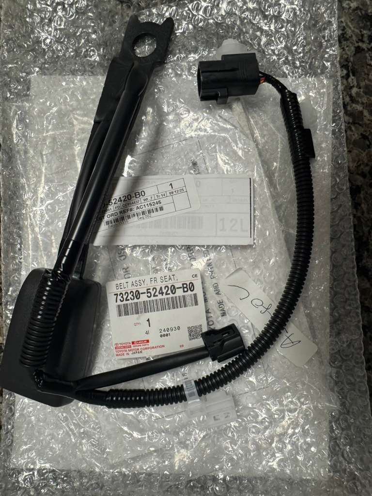OEM Toyota Seat Belt Receptacle Driver Side (Dark Gray) Fits Yaris 2006-2011