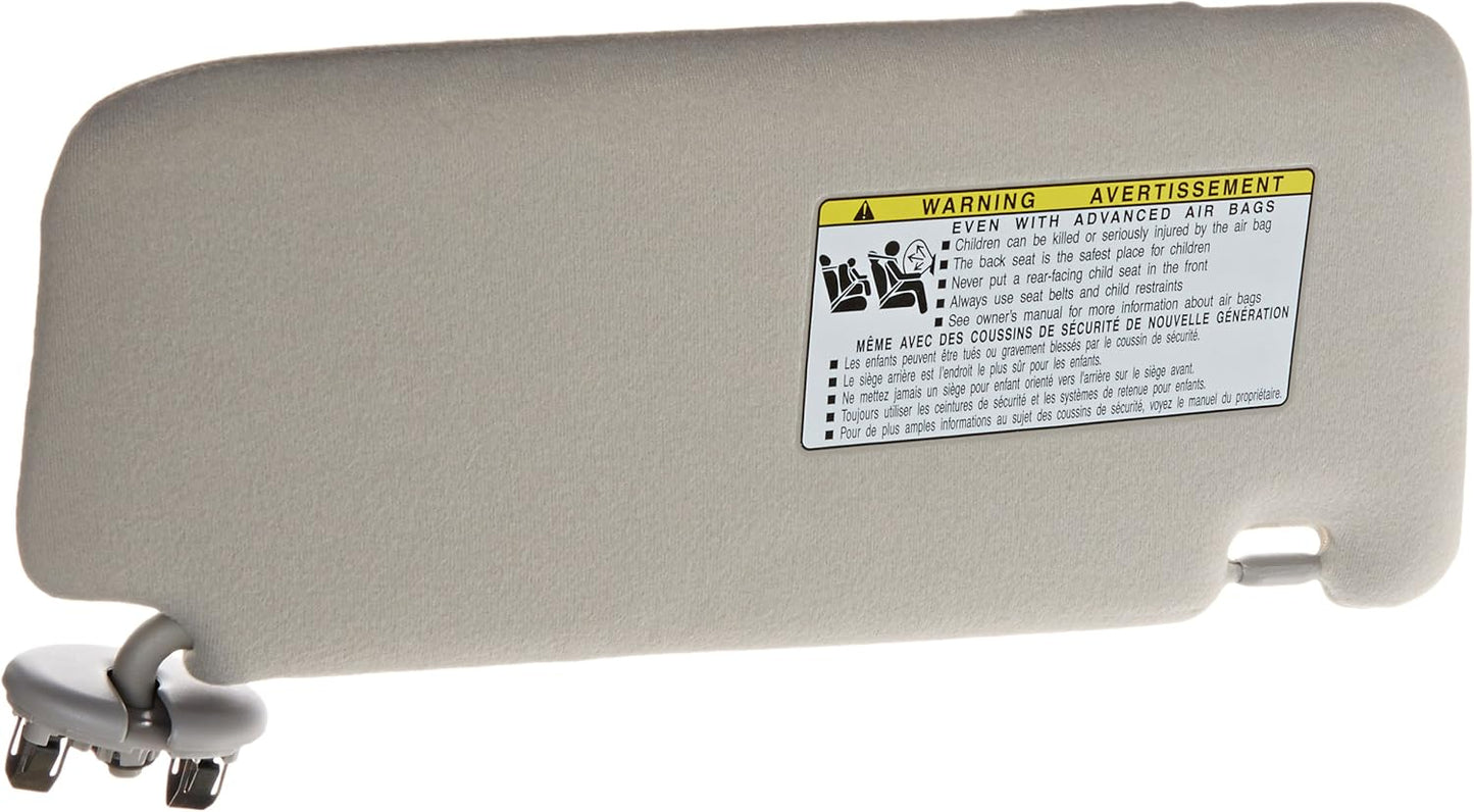 Toyota Camry Gray Drivers Side Sun Visor WithOut Sunroof 2007-2011