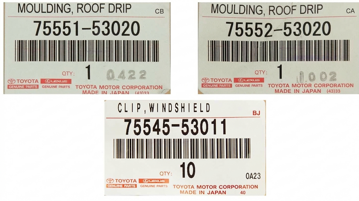 Lexus IS250 IS350 IS-F OEM Genuine Roof Drip Windshield Moulding Kit LH RH 06-13