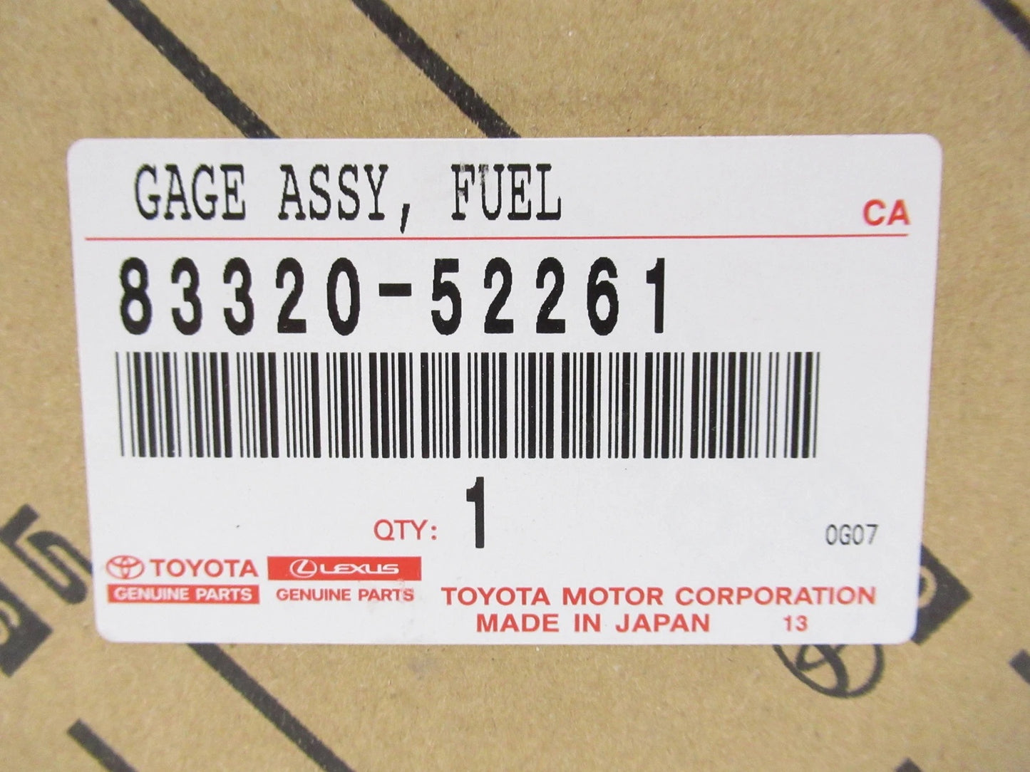 TOYOTA GENUINE SCION YARIS xD OEM NEW FUEL LEVEL SENDING GAGE UNIT 83320-52261