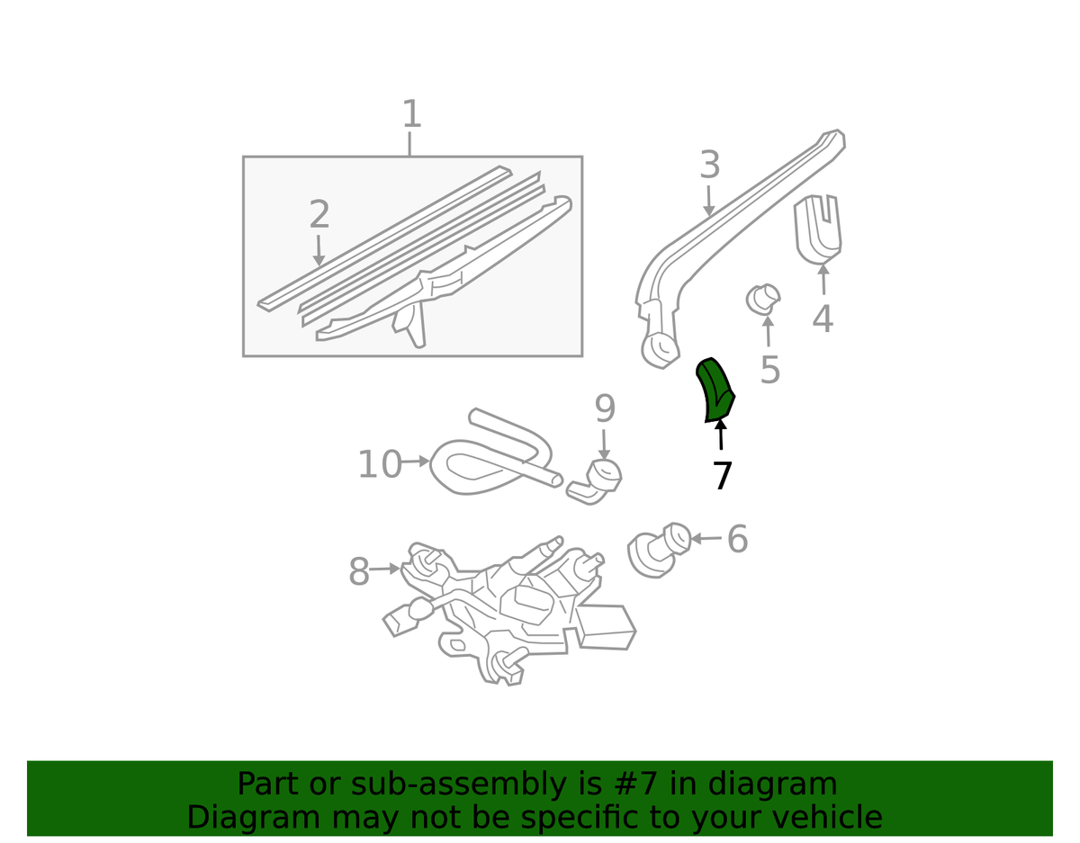 NEW GENUINE OEM TOYOTA 2003-2009 4RUNNER REAR WIPER STOPPER 85293-35020