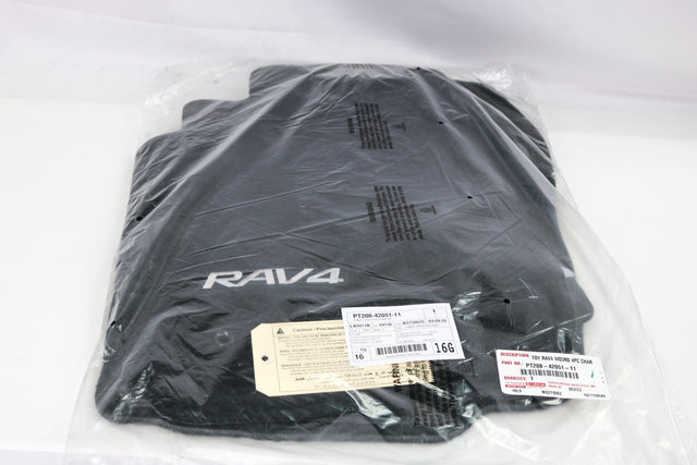 2006-2012 RAV4 W/O 3RD ROW SEAT CARPET FLOOR MATS DARK CHARCOAL GENUINE TOYOTA