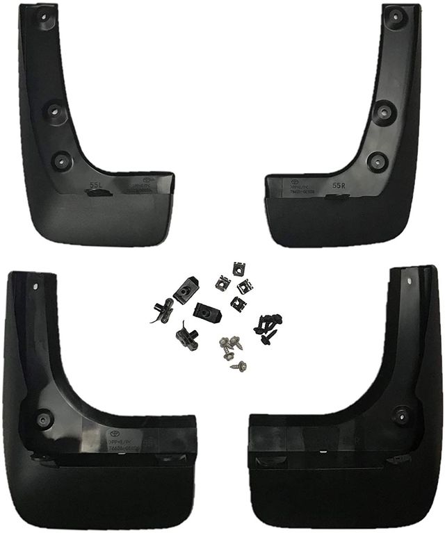 2020-2025 TOYOTA HIGHLANDER MUDGUARDS MUDFLAPS GENUINE OEM 4PC SET Black