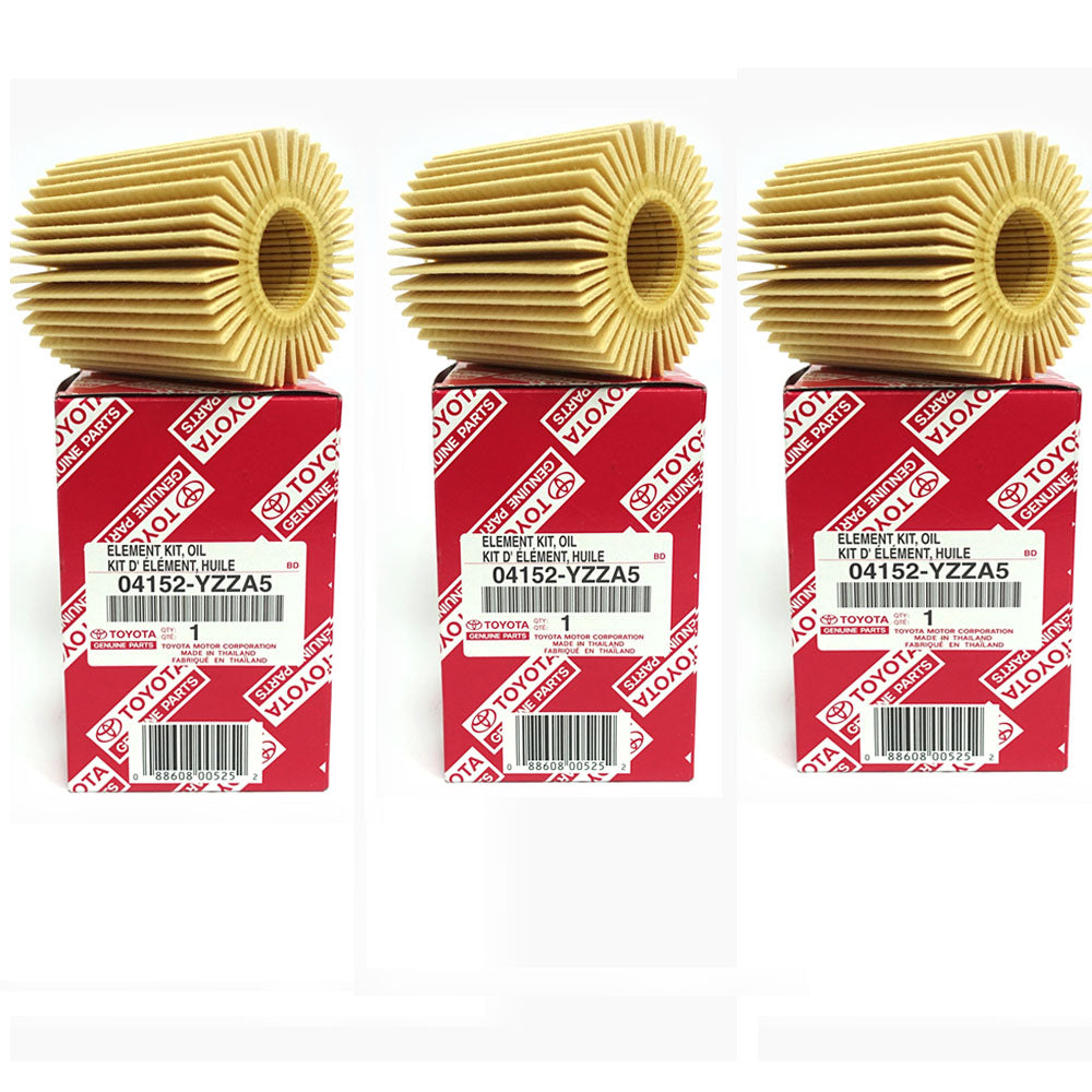 Oil Filter Toyota 4 RUNNER, FJ CRUISER, TUNDRA Genuine OEM 04152-YZZA5 Set of 3
