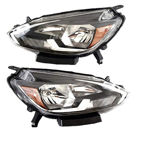 Headlights Fit For Nissan Sentra 2016 2018 Set Pair Black Housing LH RH