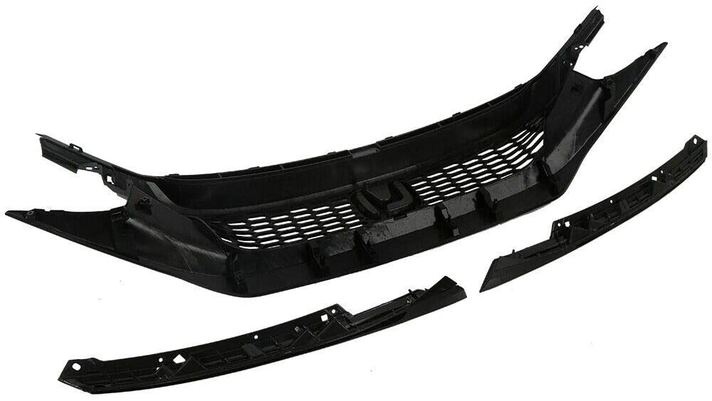 Rear view of Bumper Grille for Honda Civic 2016-2018, code: JX-7019-GBK