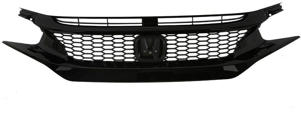 Front view of Bumper Grille for Honda Civic 2016-2018, code: JX-7019-GBK