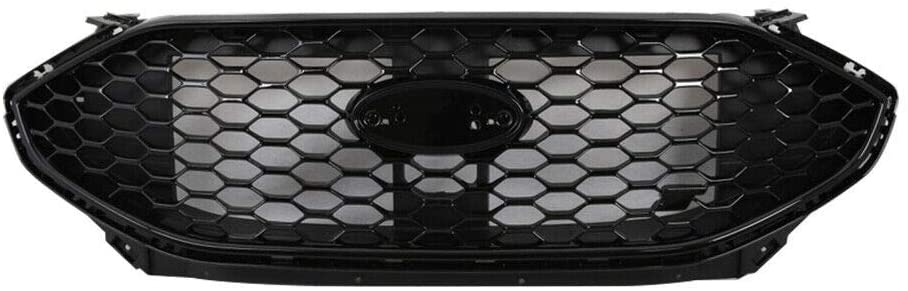 Front Bumper Upper Grille, Gloss Black W/O Camera Slot, Fit For Ford Edge  ST 4DR 2019-2020
