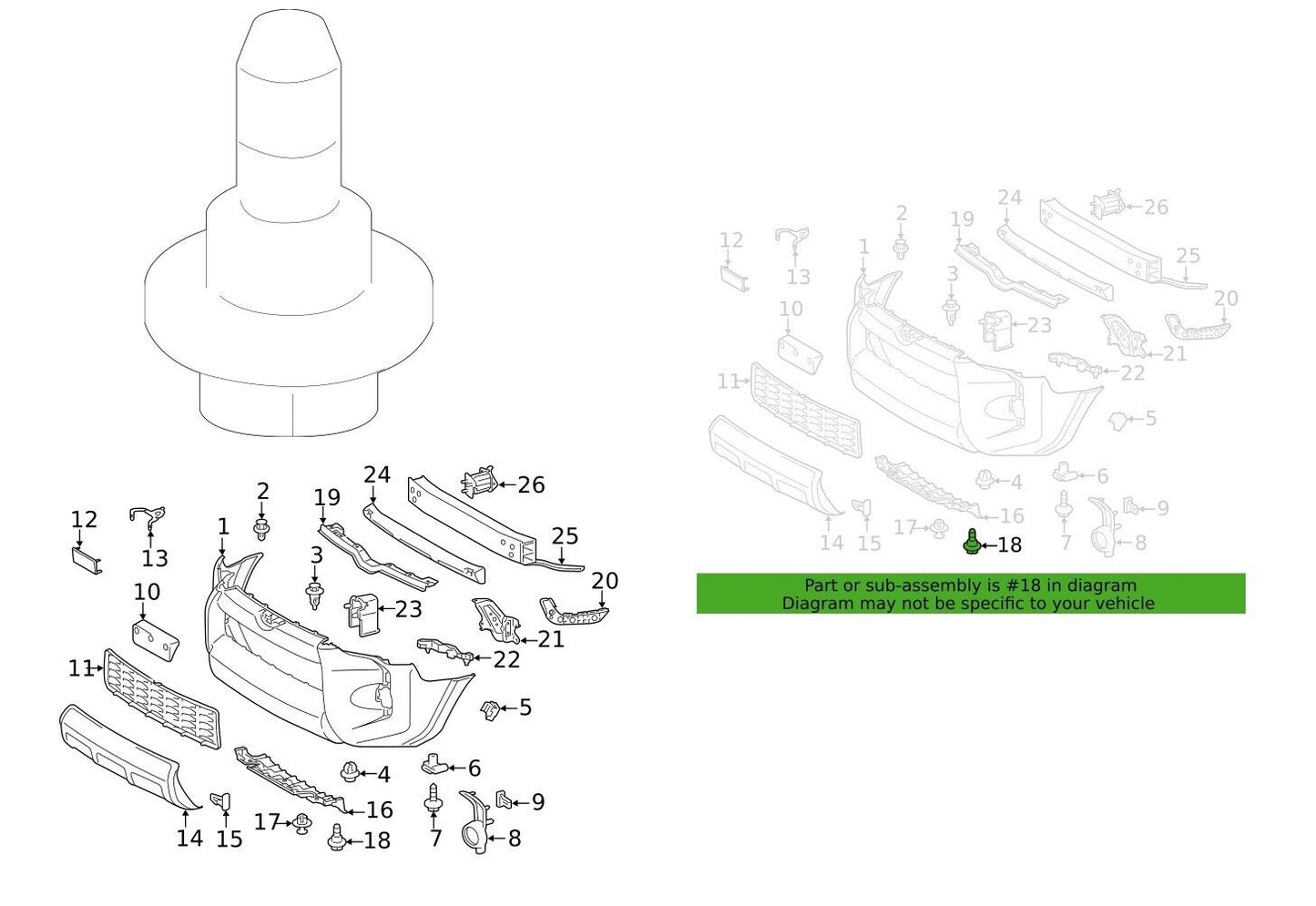 Bumper Bracket Support OEM Retainer Passenger Side Fit For Toyota 4Runner
