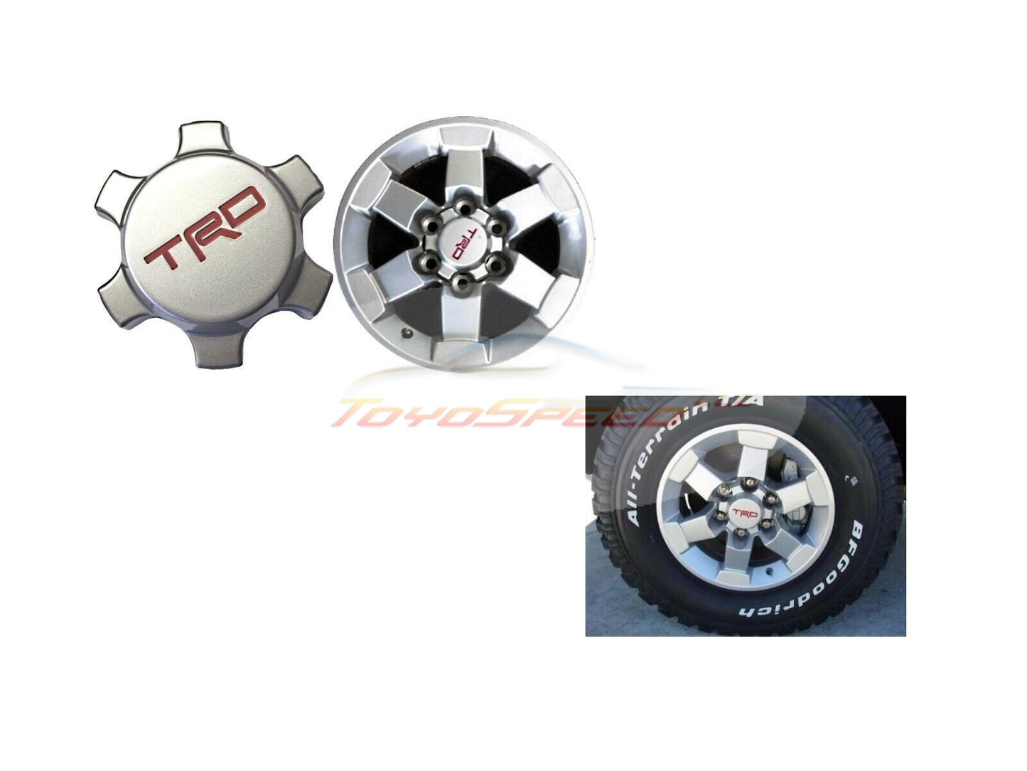 Center Cap TRD 16" Silver Wheel Fit For Toyota FJ Cruiser Tacoma