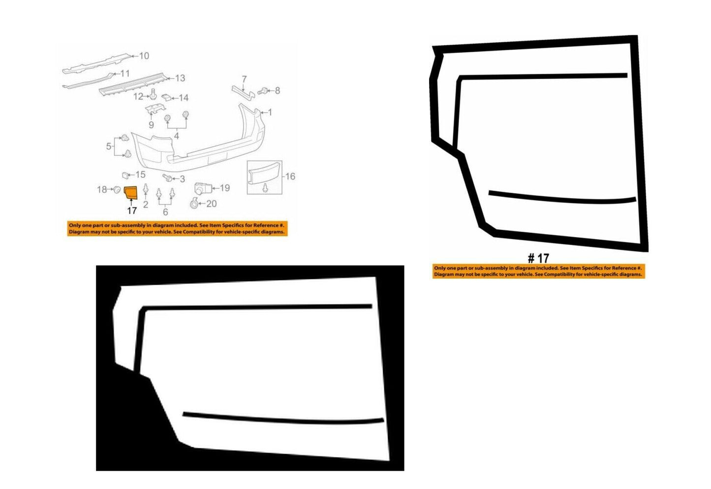 Reflector Assy Reflex Rear RH Fit For Lexus