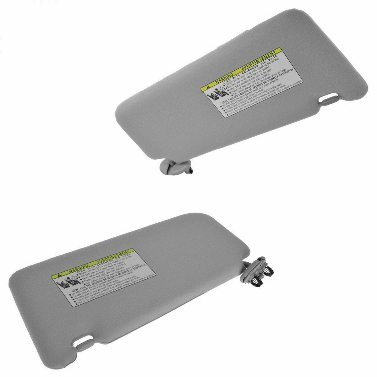 Sun Visor With Out Sunroof Set Left & Right Gray Fit For Toyota Camry