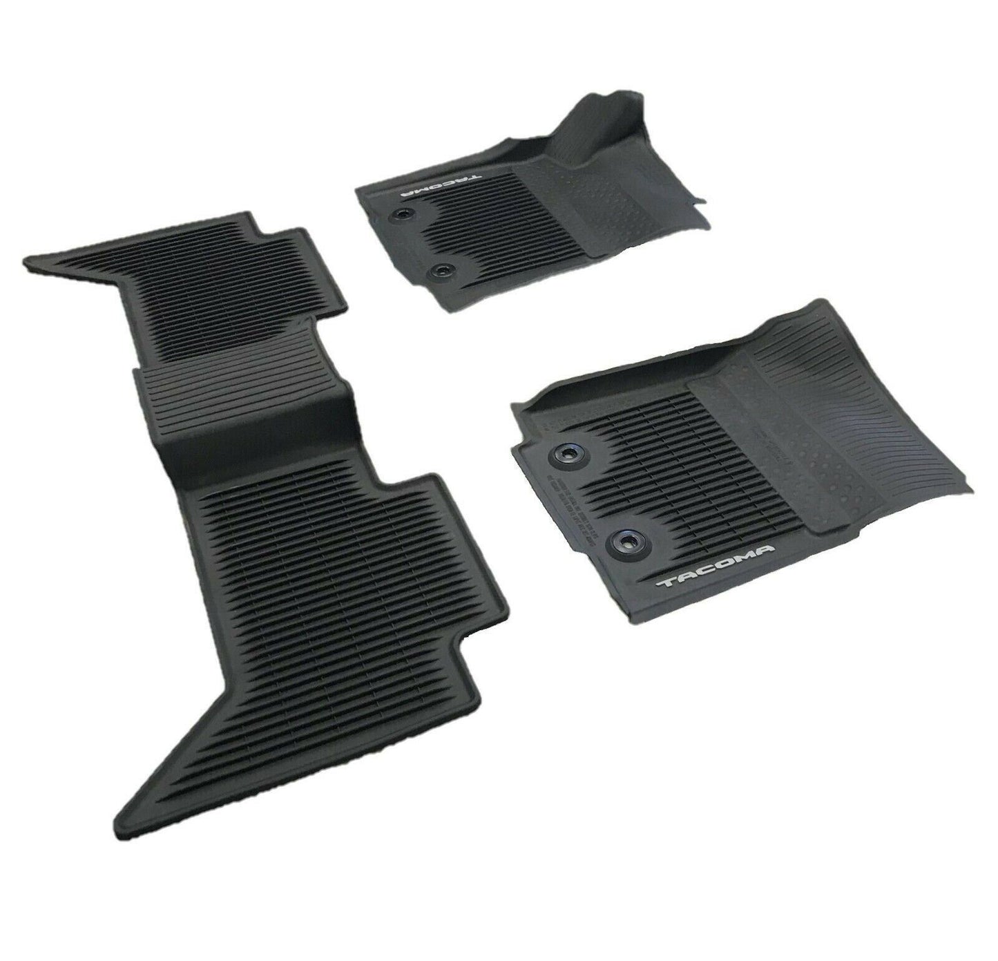 Weather Rubber, Double Cab All Floor Liner Mats, Fit Toyota Tacoma 2018-2021