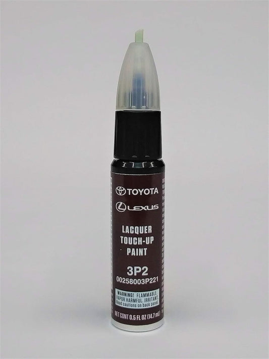 LEXUS TOYOTA LACQUER TOUCH UP PAINT / PAINT CODE 3P2 Black Cherry Pearl, OEM