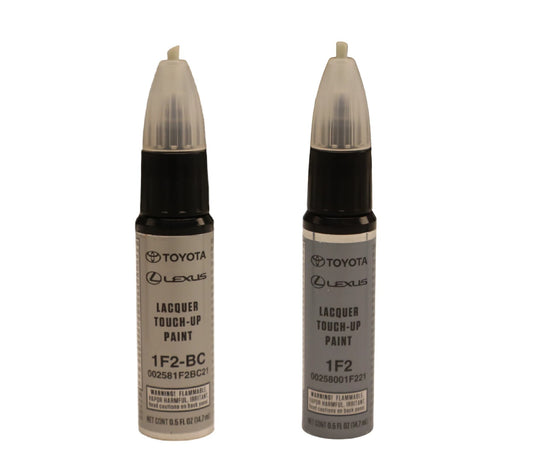 Genuine Toyota Mercury Metallic Topcoat & Basecoat Touch-up Paint 1F2 & 1F2-BC