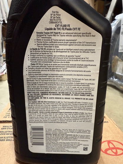 NEW OEM GENUINE TOYOTA CVT FE TRANSMISSION FLUID OIL 00279-CVTFE-01