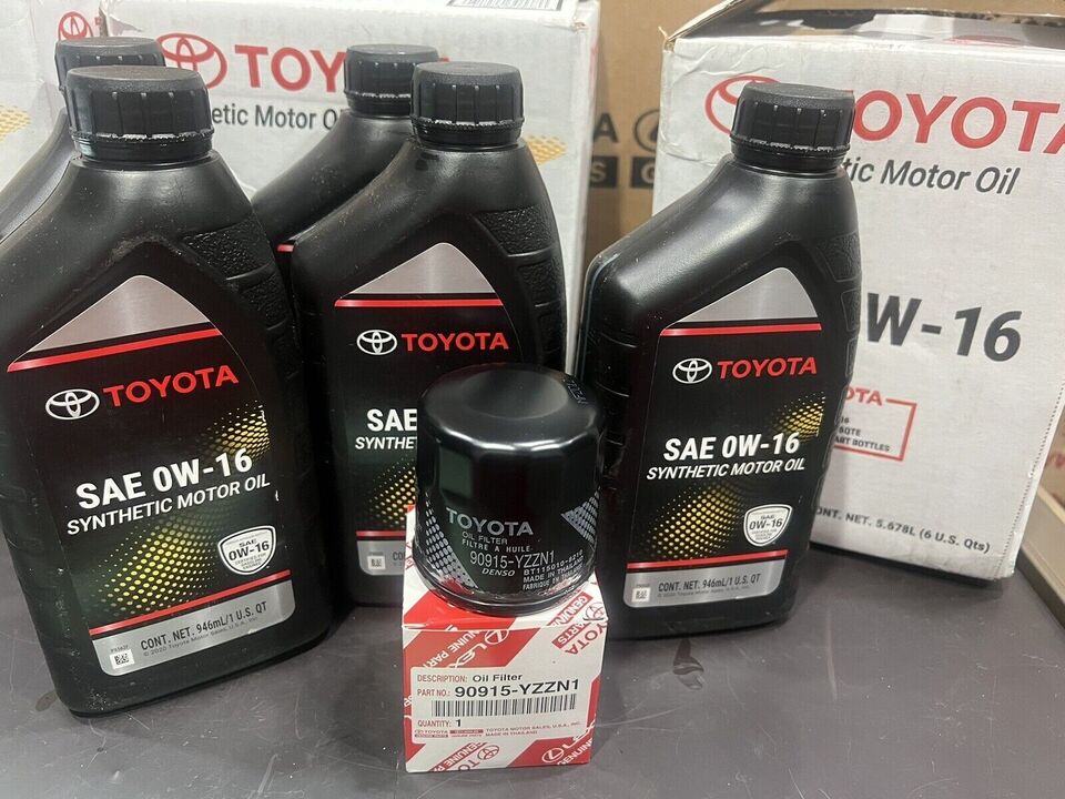 Synthetic Motor Oil SAE 0W-16 Fit Toyota/Lexus Genuine 5 Qts With Oil Filter Set