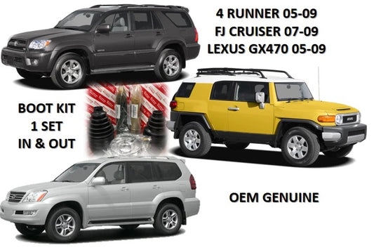 Lexus GX470 03-09 4runner 03-09 OEM Genuine FRONT AXLE SHAFT CV BOOT KIT 04427-60142