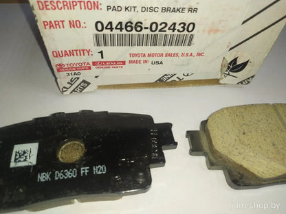 2020 - 2023 Toyota Highlander Genuine Rear Brake Pads Set of 4 04466-02430 OEM