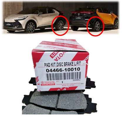 2018 - 2019 Toyota CHR Rear Brake Pads 04466-10010 Genuine OEM MADE IN JAPAN