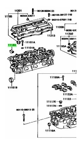 Genuine OEM Toyota Engine Valve Cover Bore Cam Plug Semicircular 11183-62010