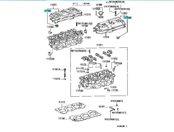 GENUINE TOYOTA HIGHLANDER 4RUNNER LEXUS ES300 SPARK PLUG GASKET OEM 11193-70010