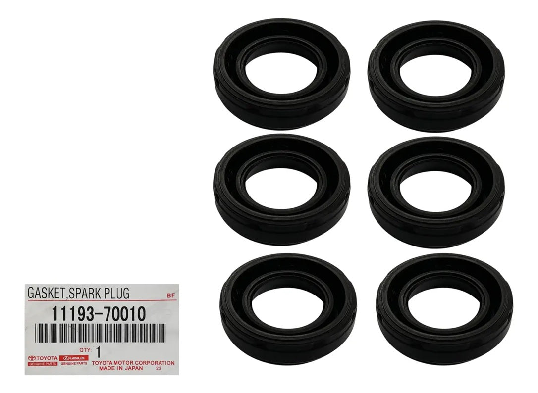 GENUINE OEM TOYOTA 4RUNNER AVALON TUNDRA SIENNA GS350 SPARK PLUG TUBE SEAL SET 6