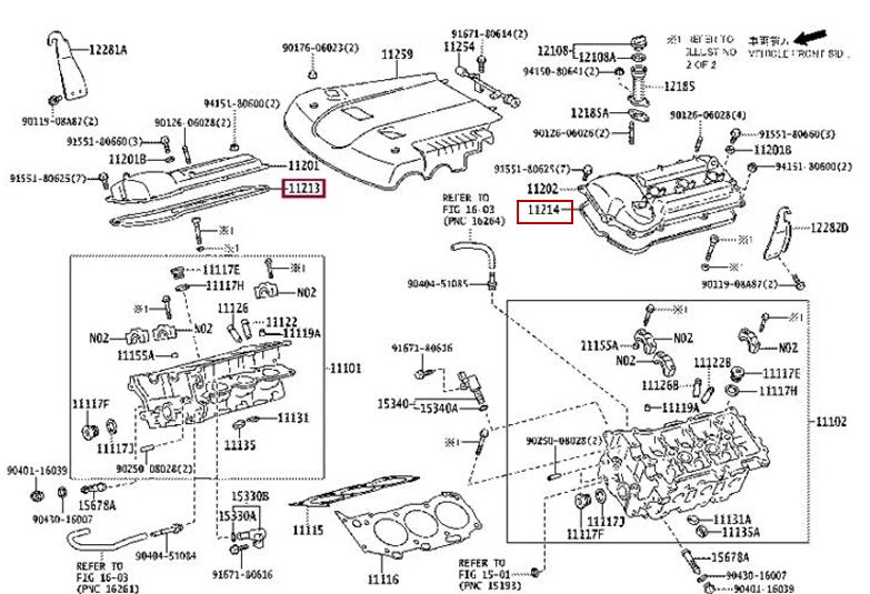 OEM TOYOTA FJ CRUISER, 03-09 4RUNNER 05-15 TACOMA 4.0L V6 VALVE COVER GASKET SET