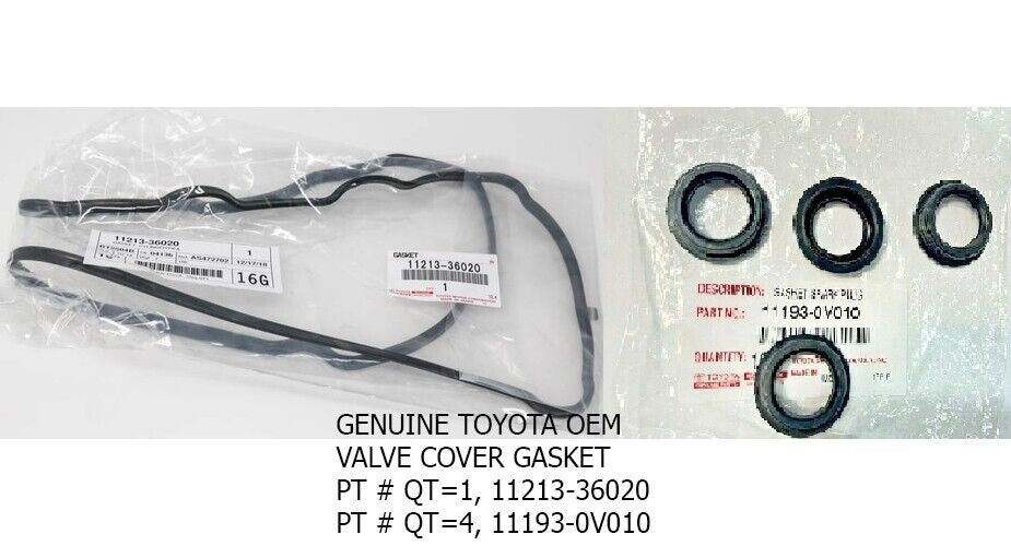 GENUINE TOYOTA 2.5L 2.7L VALVE COVER GASKET 11213-36020 & 4-11193-0V010 GROMMETS