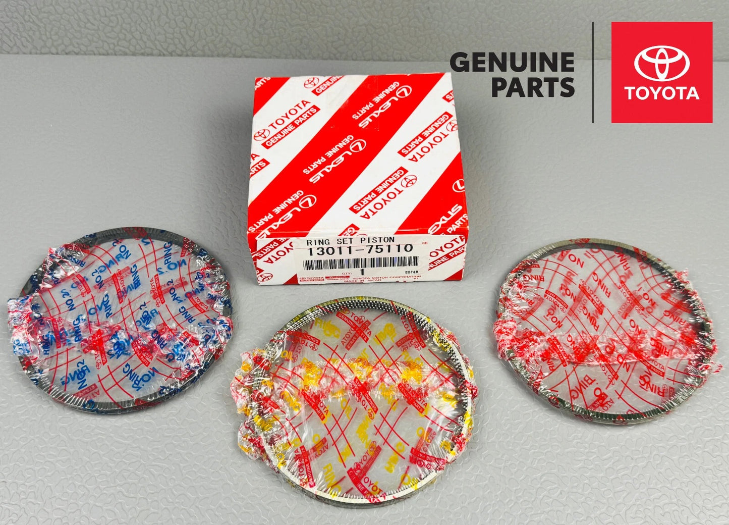 GENUINE OEM TOYOTA 05-15 TACOMA | 10 4RUNNER 2.7L PISTON RING SET 13011-75110
