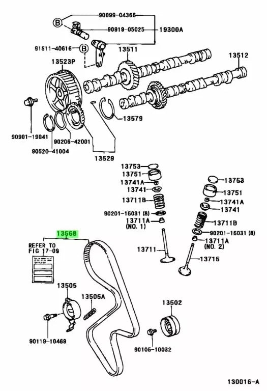 Timing Belt Fit For Toyota Camry Solara Celica MR2 RAV4 4Cyl. 2.2L OEM Genuine