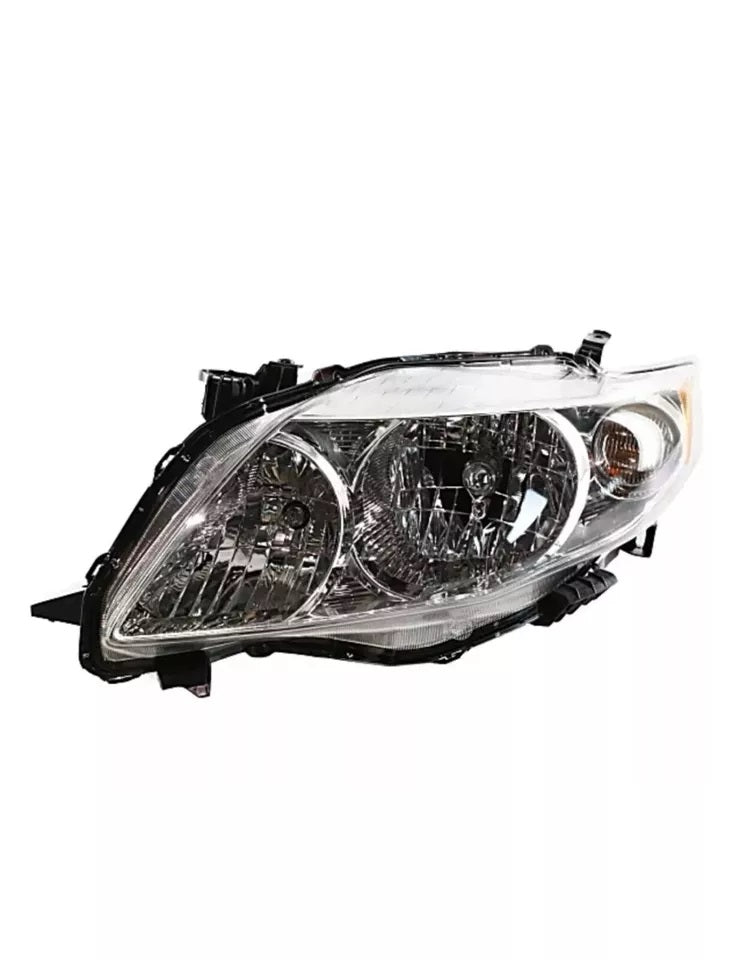 Chrome Headlights For 09 10 Toyota Corolla Factory Lamps Replacement Pair Set