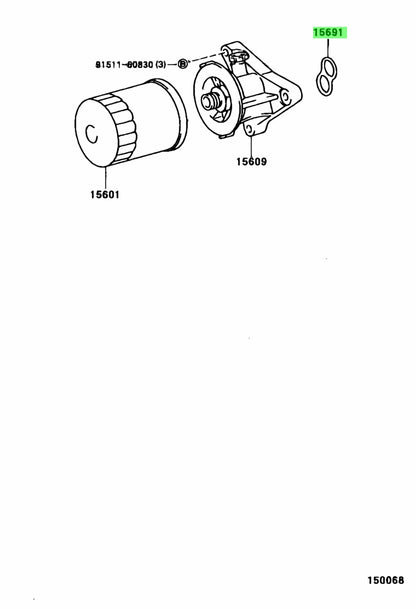 Toyota Previa Oil Filter O-Ring Gasket Seal OEM Made in Japan - 15692-76010