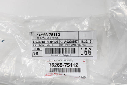 GENUINE TOYOTA 05-15 Tacoma 2.7L WATER BYPASS METAL PIPE w/ GASKET 16268-75112