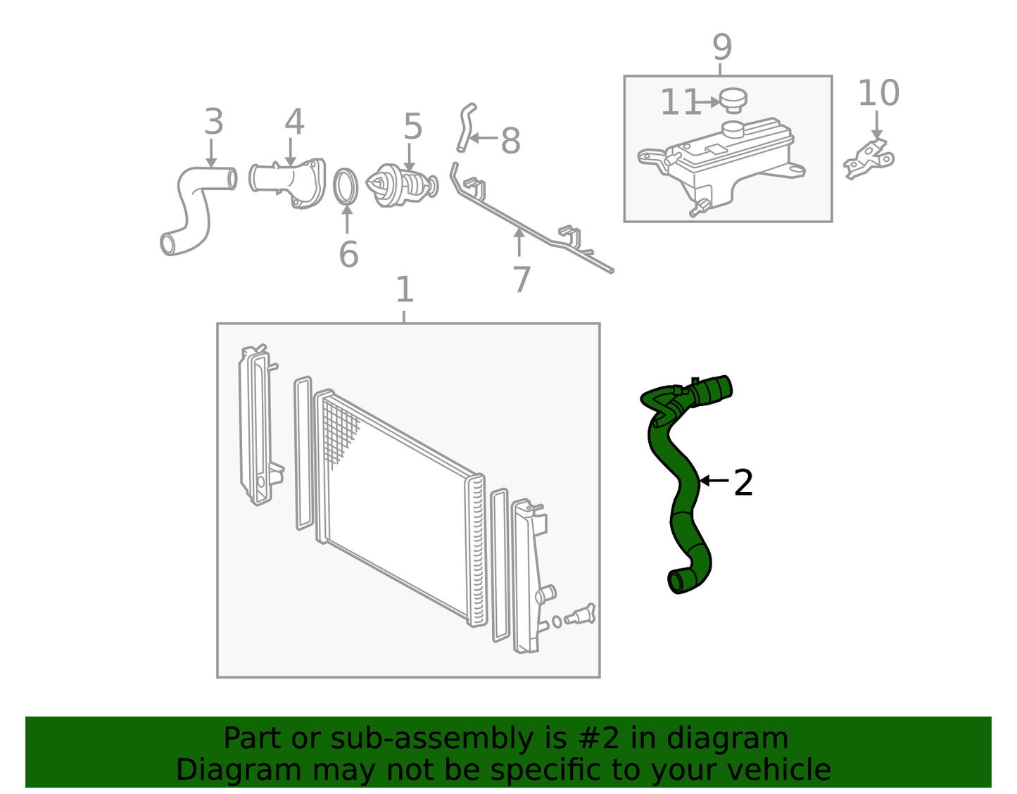 Toyota OEM 2009-2012 RAV4 Radiator Coolant Upper Hose 16571-0V020 Factory