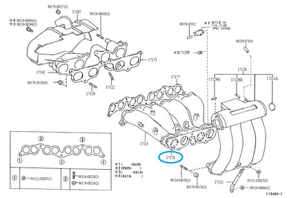 OEM GENUINE TOYOTA TUNDRA 4RUNNER TACOMA INTAKE MANIFOLD GASKET 17176-62040