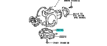 Fuel Injection Idle Air Control Valve Gasket OEM Toyota 4runner T100 Prado 22215-62180