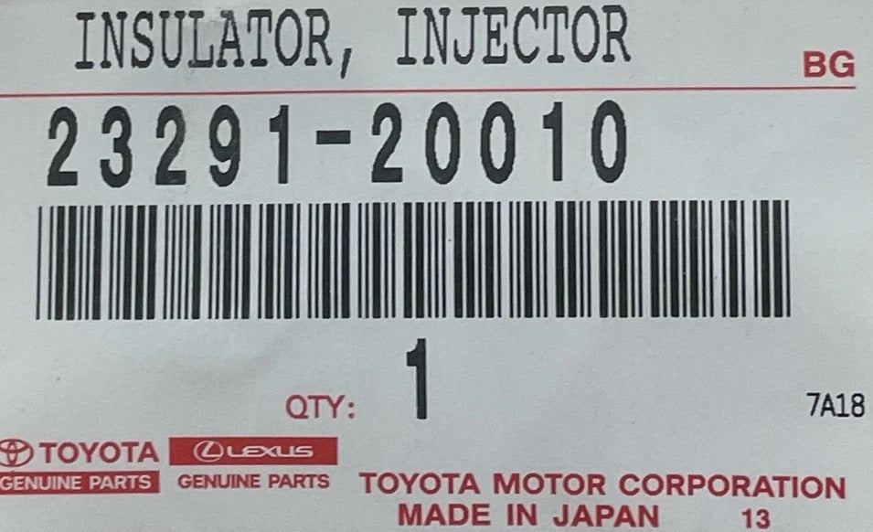 23291-20010 Toyota OEM Genuine INSULATOR, INJECTOR VIBRATION CAMRY LEXUS SIENNA TACOMA TUNDRA