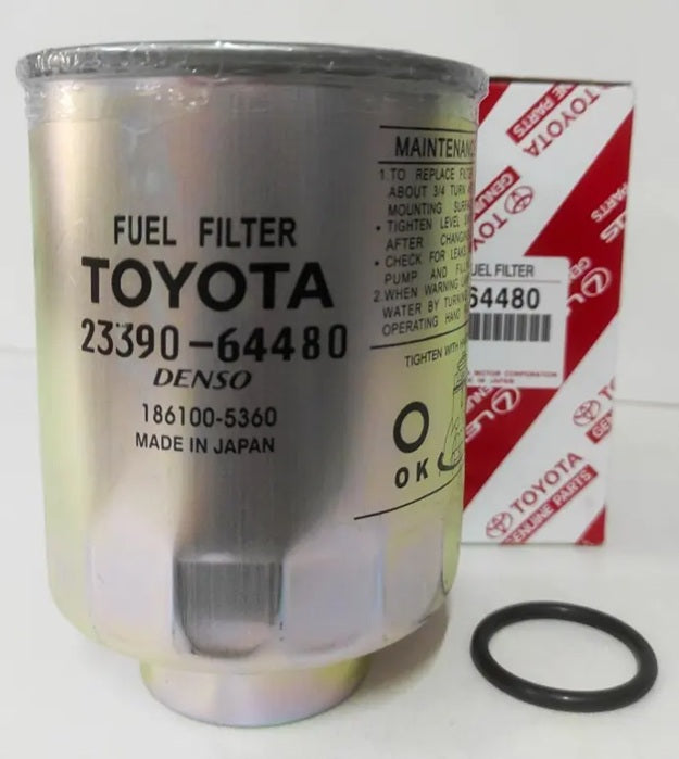 Genuine Toyota 23390-64480 Diesel Fuel Filter 1HZ 2L 3L 5L 1KZTE 14B 15B OEM