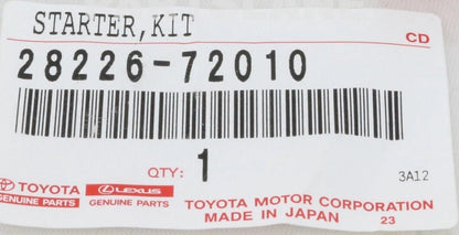 28226-72010 Toyota OEM Genuine STARTER KIT, BATTERY TERMINAL